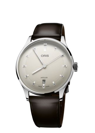 Oris Artelier Date White/Black Leather | 38mm