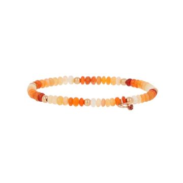 Sundrops | Bracelet Pink Gold | Fire Opal - Garnet Pendant