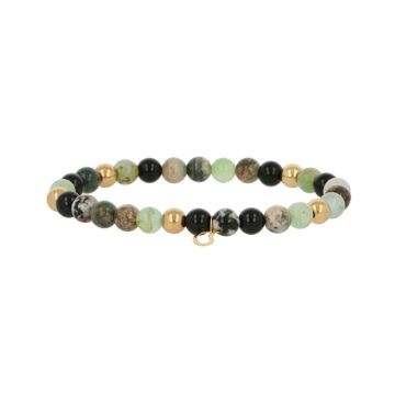 Sundrops | Bracelet Yellow Gold | Jaspis - Onyx - Chrysoprase