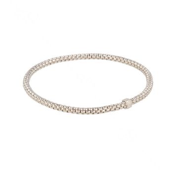 Sundrops | Flex Bracelet Whitegold Braid | 2.8mm
