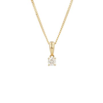 W | Diamond Pendant Yellow Gold | 0.25ct