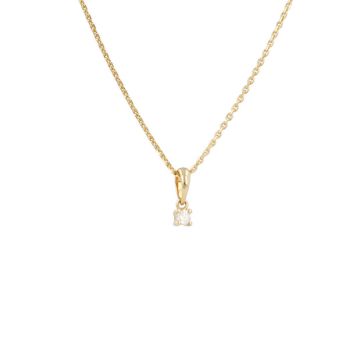 W | Diamond Pendant Yellow Gold | 0.05ct