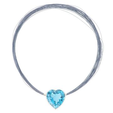 Unique Piece | White Gold Necklace | London Topaz Heart
