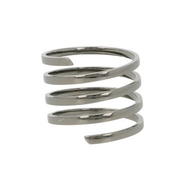Unique Piece | White Gold - Black Rhodium Ring | Spiral