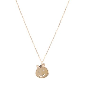 Yeva | Pink Gold Necklace | Diamond Girl
