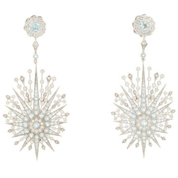 Unique Piece | White Gold Earrings | Diamonds - Crystal