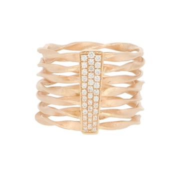 Unique Piece | Pink Gold Ring | Diamond Pavé 31600