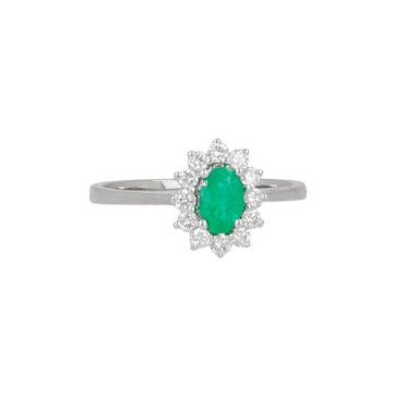 Lux | Ring Lady Lux White Gold | Diamonds Emerald M
