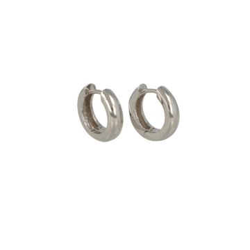 Be | Earrings 14 Carat White gold | Ø15 mm
