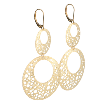 Yeva | 14Carat Yellowgold Earrings | Ajour Double Ice matt