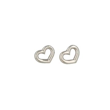 KEK | Earstuds White gold | Open Heart