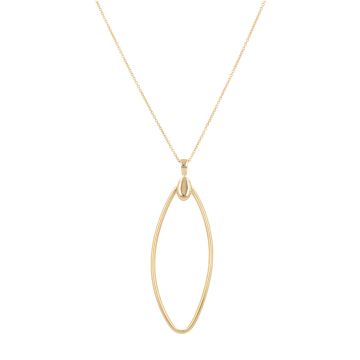 Dot | 14Carat Yellow gold Necklace | Oval