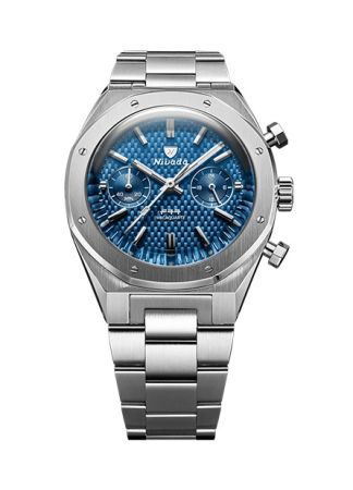 Nivada Grenchen F77 chronograph blue | 38 mm