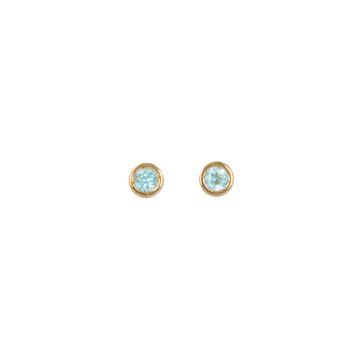 Sundrops | Earstuds Yellow Gold | Topaz Ø4mm