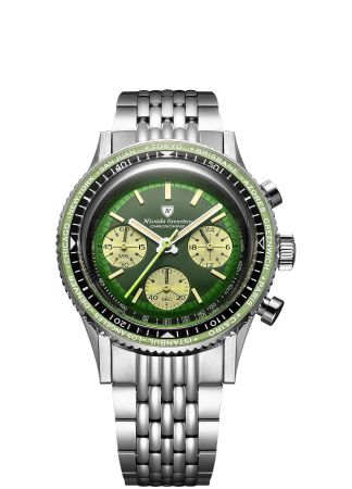 Nivada Grenchen Chronoking MecaQuartz "Blue lagoon" 38mm | 87054Q10