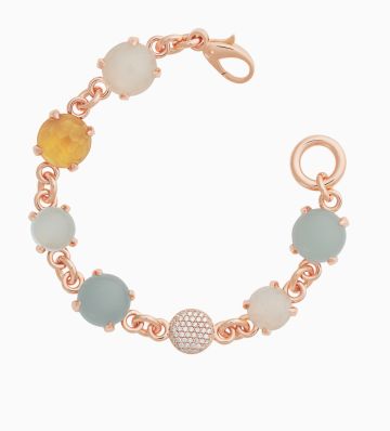 BRON | Catch Bracelet | Aquamarine, Citrine, Moonstone | 19cm