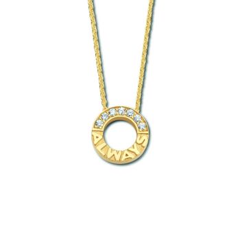 Minitials Circle of Love Necklace | 18ct Gold