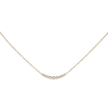 Lux | Necklace Yellow Gold | Diamonds 0,33ct
