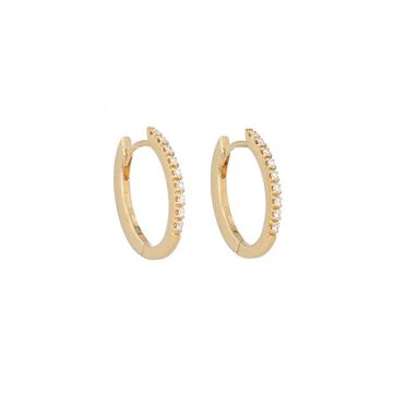 Varivello Fine Line | Yellow Gold Earrings | Large Diamonds 0.26ct
