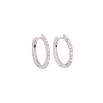 Varivello Fine Line | White Gold Earrings | Large Diamonds 0.26ct