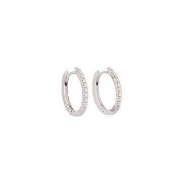 Varivello Fine Line | White Gold Earrings | Small Diamonds 0.20ct