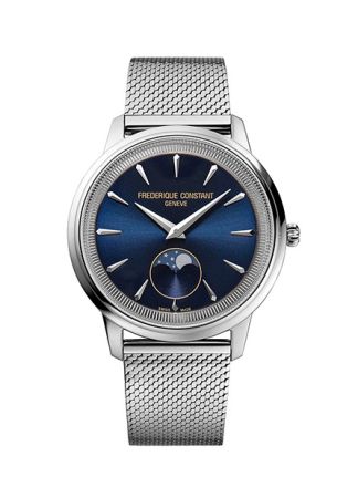 Frederique Constant Moneta Moonface Blue/Milanese | 37MM
FC-206N3S6B