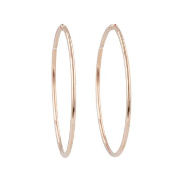 Dot | Earrings 14 Carat Pink Gold | Ø40 mm