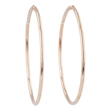 Dot | Earrings 14 Carat Pink Gold | Ø50 mm