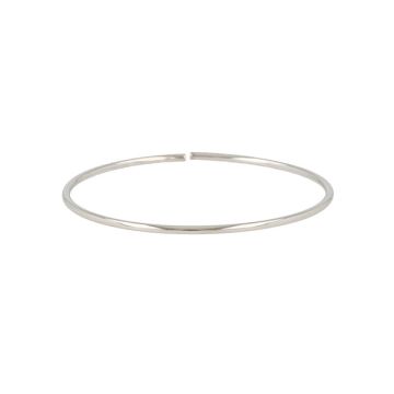 Dot | White Gold | Bangle 2 mm
