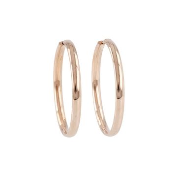 Dot | Earrings 14 Carat Pink Gold | Hoops Ø30 mm