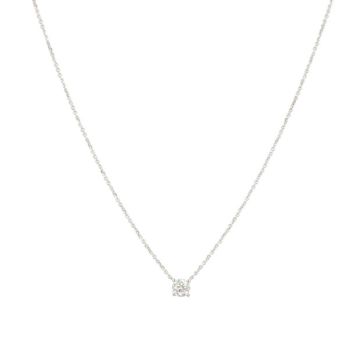 Lux | Necklace Solitaire 14 Carat White Gold | Diamond 0.31ct