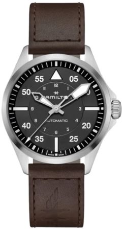 Hamilton Aviation Pilot Auto Black/Leather | 39mm H76305530