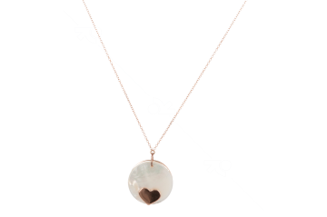 Sundrops | Necklace Pink Gold | Diamonds - Mother of Pearl