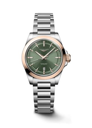 Longines Conquest Green 18k Pink gold Cap L3.320.5.02.6