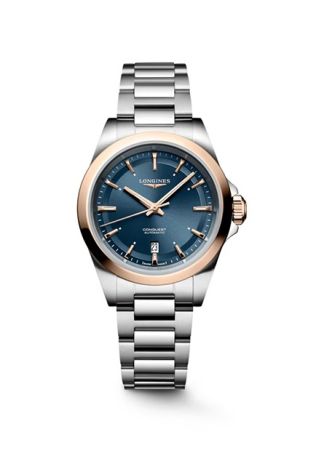 Longines Conquest  Blue 18k Pink gold Cap | 30mm