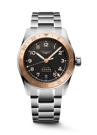 Longines Spirit Zulu Time18K Rose gold bezel  L3.803.5.53.6