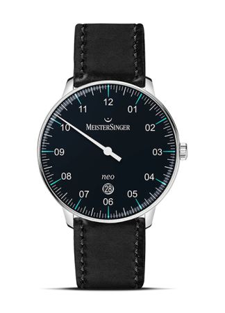 Meistersinger Neo Plus Black/Azure Blue | 40mm