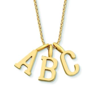 Minitials Three Oblique Necklace | 18ct Gold