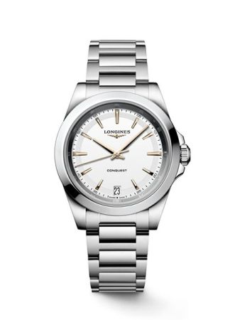 Longines Conquest Quartz Silver/Rose Index | 34mm