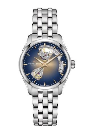 Hamilton Jazzmaster Open Heart Blue Gold Fume/Steel | 36mm 