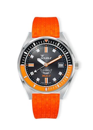 Squale Matic S Orange Mosaic Rubber | 38mm MATICBKOBK.MROR