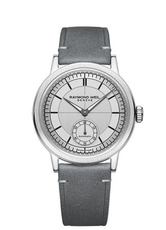 Raymond Weil Millesime Silver/Grey Leather | 39mm 2930-STC-65001