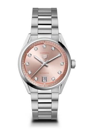 TAG Heuer Carrera Date Pink/Diamonds | 36mm WBN231D.BA0001