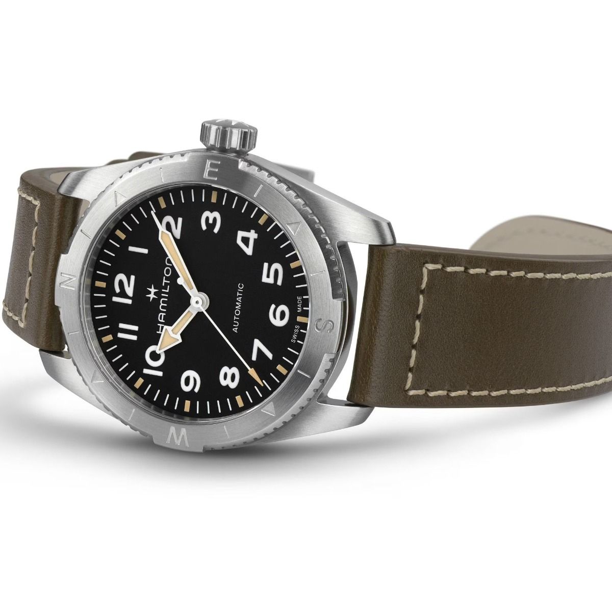 Hamilton khaki field expedition Black Leather | 37mmH70225830