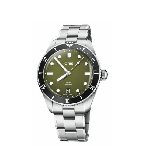 Oris Divers Date Green | 39mm 01 733 7795 4057-Set