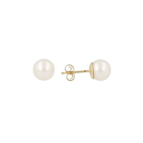 Sundrops | Ear Studs Yellow Gold | Pearl