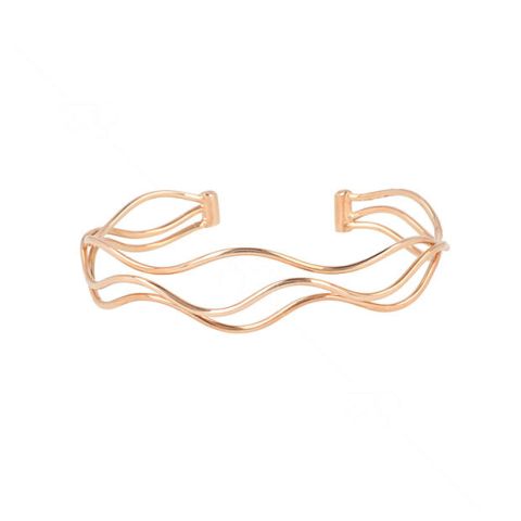 Dot | Bracelet 14 Carat Pinkgold | 3 Waves