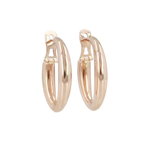 Be | Earrings 14 Carat Pink Gold | Oval