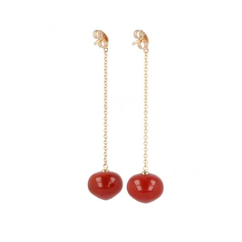 Sundrops | Earstuds Yellowgold Carnelian