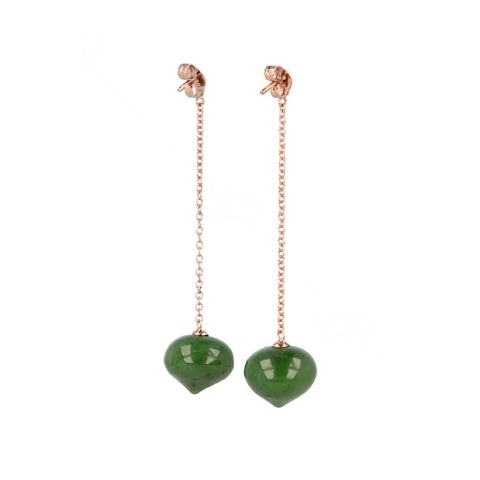 Sundrops | Earstuds Pinkgold Jade